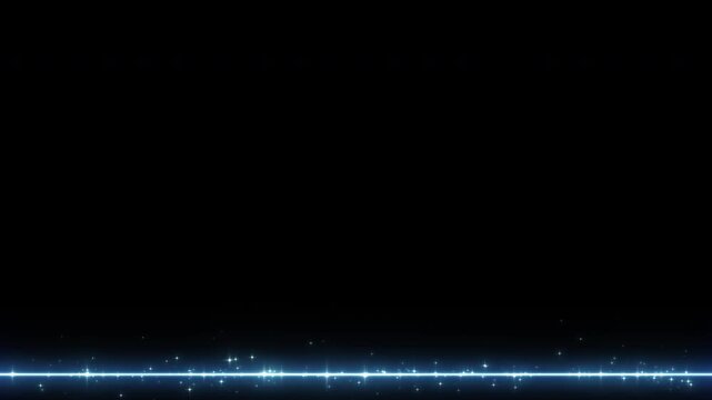 キラキラ星の水平　ローワーサード（テロップ帯）・少なめ・ブルー　ループ