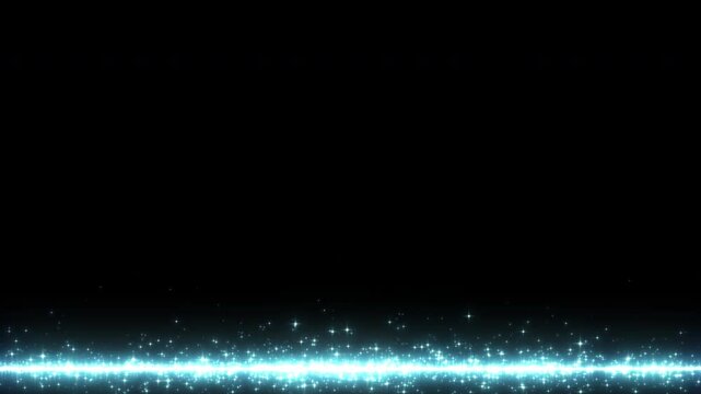 キラキラ星の水平　ローワーサード（テロップ帯）・多め・ブルー　ループ