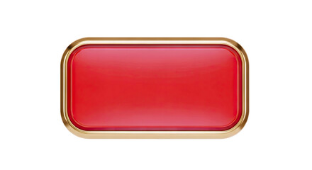Red button with gold border