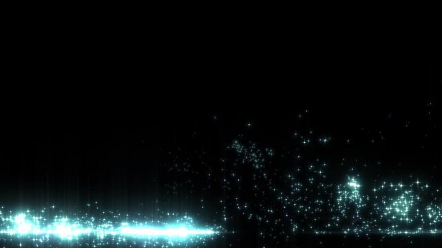 キラキラ星の真っ直ぐなストローク　上昇・ローワーサード（テロップ帯）・ブルー　ループ