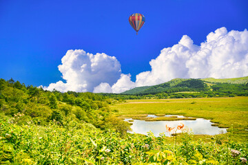 車山高原の美しい自然風景