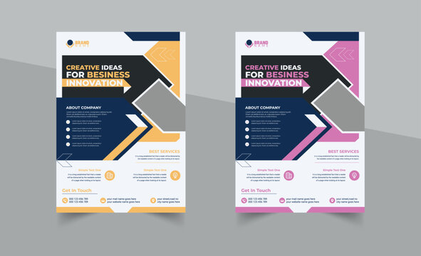Professional business flyer design, A4 flyer template