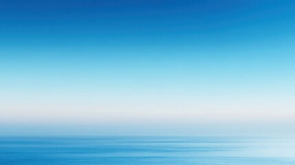 Obraz premium Serene and expansive seascape with a visible horizon, deep blue sea and sky, calm water with minimal ripples,