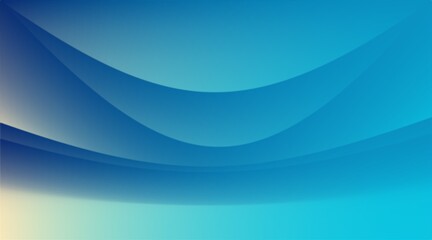Obraz premium Professional abstract background with deep blue and cyan wavy gradients. Smooth flowing curves create a modern, dynamic light effect, perfect for corporate identity, technology, and digital wallpaper.