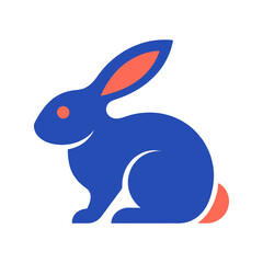 Obraz premium A cute white cartoon Easter bunny rabbit and happy holiday hare vector illustration isolated as a fun animal pet art drawing