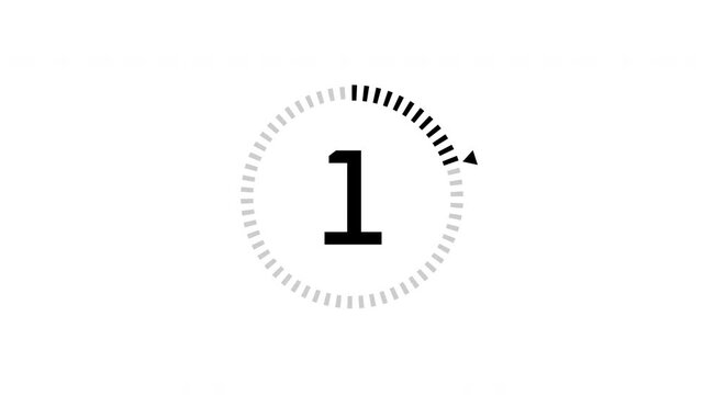 Clean Minimal 5 Second Countdown Timer Animation