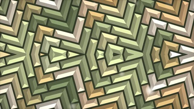 Dynamic zigzag pattern animation with warm autumn gradient and clean UI panel overlay elements. Modern abstract background perfect for presentation slides, branding intro, digital marketing content.