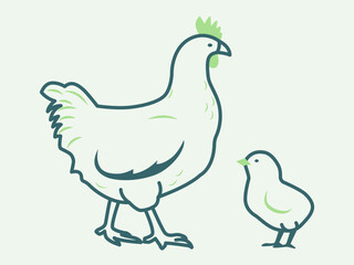 Chicken icon. Agriculture icon design. Simple filled and outline icon. Vector icon.