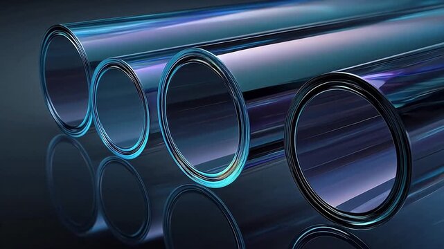 Glass tubes with reflective surfaces