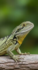 Obraz premium Close-up of an Australian Water Dragon basking in the sun.