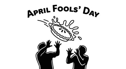 Obraz premium April Fools' Day Pie Throwing Prank, Fun and Laughter