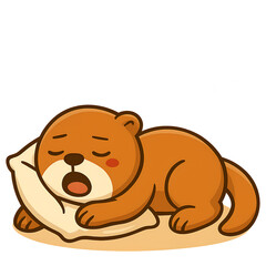 Fototapeta premium Sleeping Otter Missed Suhoor 
