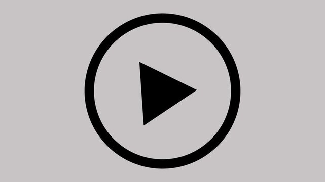 play button icon vector symbol. music video start sign.