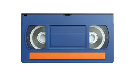 Obraz premium Blue VHS Tape with Orange Label