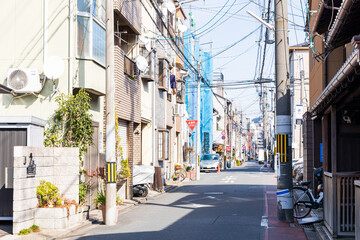 京都市下京区のローカルな町並み