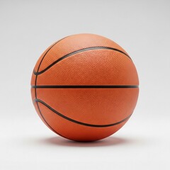 Fototapeta premium Orange Textured Spherical Ball with Black Seams