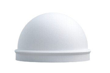 Fototapeta premium Smooth white dome on isolated background with textured surface
