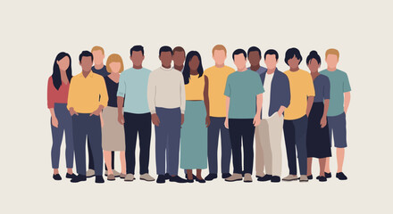 Fototapeta premium Diverse Group of People Standing Together.