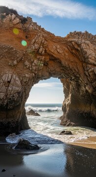 Coastal Archway at Pfeiffer Beach - A Natural Wonder.