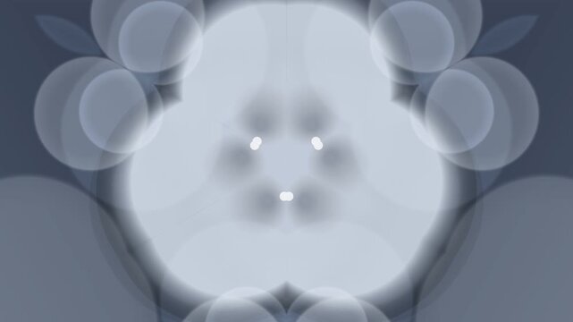 Ethereal floral pattern with glowing white blooms and soft gray leaves