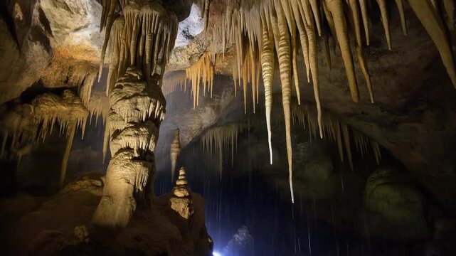 Stunning Underground Cave Formations - A Journey Through Ancient Stalactites and Stalagmites.