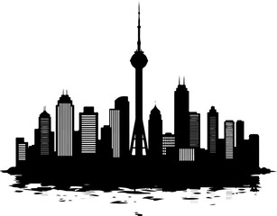 Fototapeta premium Canada city silhouette