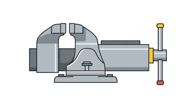 Bench Vice Illustration Workshop Tool Mechanical Device