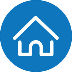 Obraz premium home button blue