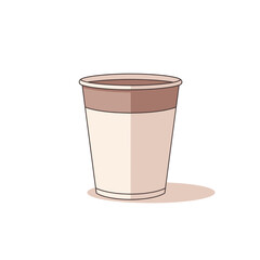 Illustration of a disposable coffee cup on a white background.