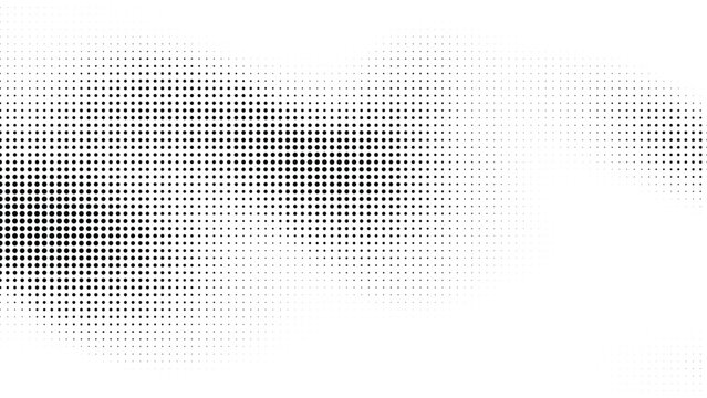 halftone dot wave gradient background abstract black circle pattern minimal vector illustartion