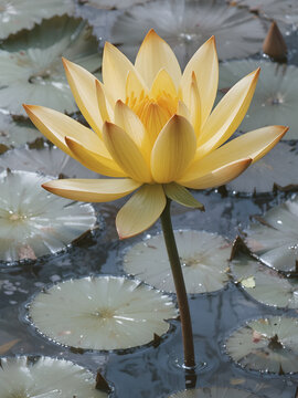 ninfee a fiore giallo