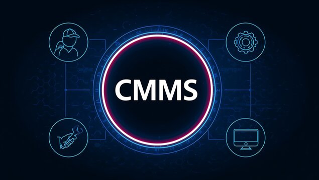 CMMS acronym,computerized maintenance management system concept, software solution designed to streamline and optimize the management of maintenance activities within an organization. new