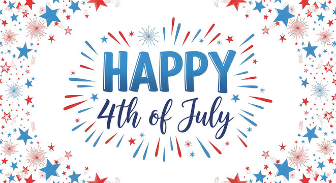 Happy 4th of july american independence day celebration