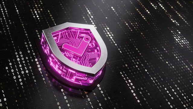 Digital security shield with circuit pattern