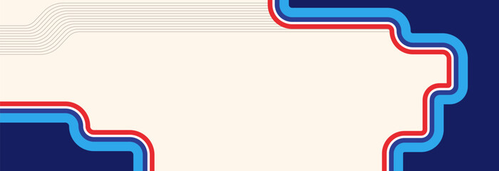 Bold Curved Retro Stripe Pattern Vector Illustration