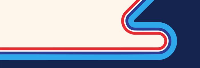 Bold Curved Retro Stripe Pattern Vector Illustration