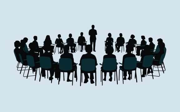 A group of diverse individuals standing closely together in a unified formation.