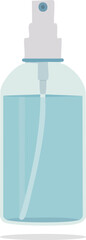 Clear spray bottle mockup vector.