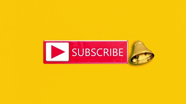 3D Subscribe Button and Notification Bell Element
