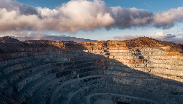 massive open pit mining quarry industrial site