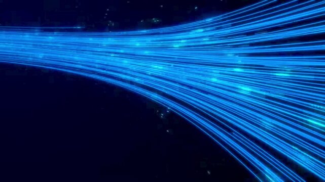 Futuristic High-Speed Blue Data 