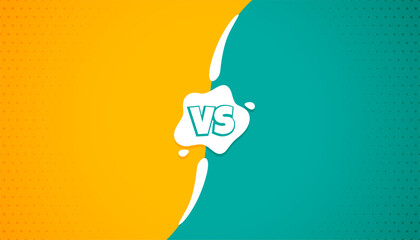 duel conflict versus vs banner in yellow and turquoise © starlineart