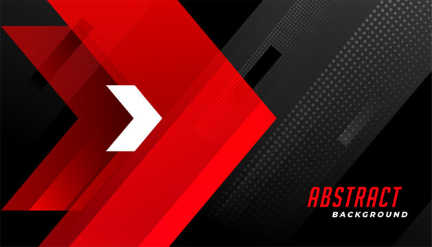 stylish red and black arrow shape abstract background design