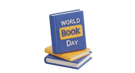 World Book Day Illustration with Books.