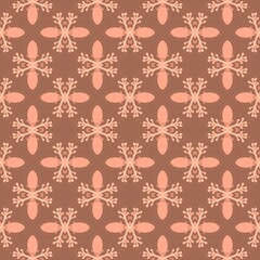 Seamless vintage red floral damask pattern background design