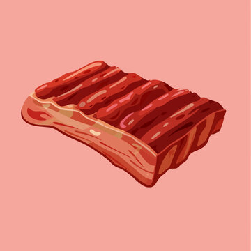 char siu bbq pork vector no.1