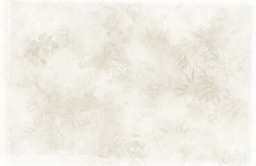 A soft beige vintage parchment paper texture featuring subtle organic leaf shadows and a grainy antique finish.