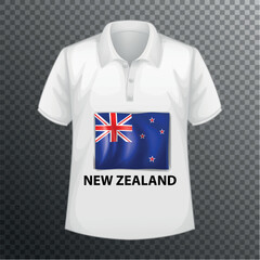 T shirt design with flag print illustration