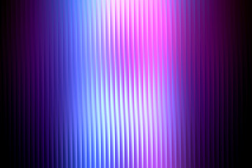 Abstract background with vertical ribbed texture illuminated by a gradient of purple and blue...