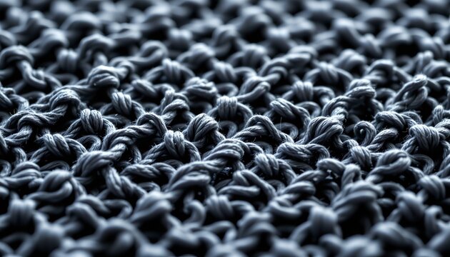 Two distinct scenes side by side. On the left, there is a close up of a textured surface that resembles a fabric with raised loops, possibly indicating a knit or woven material